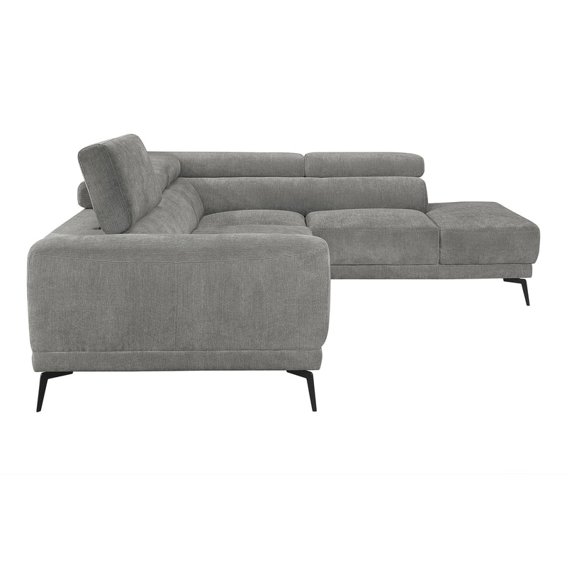 Ashland Gray RAF Sectional - Lara FurnitureSectional