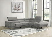 Ashland Gray RAF Sectional - Lara FurnitureSectional