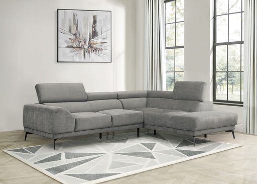 Ashland Gray RAF Sectional - Lara FurnitureSectional