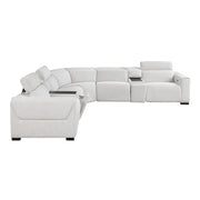 9455CLD*7LRRRPWH (7)7-Piece Modular Power Reclining Sectional with Power Headrests - 9455CLD*7LRRRPWH