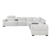 9455CLD*7LRRRPWH (7)7-Piece Modular Power Reclining Sectional with Power Headrests - 9455CLD*7LRRRPWH