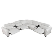 9455CLD*7LRRRPWH (7)7-Piece Modular Power Reclining Sectional with Power Headrests - 9455CLD*7LRRRPWH