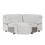 9455CLD*7LRRRPWH (7)7-Piece Modular Power Reclining Sectional with Power Headrests - 9455CLD*7LRRRPWH