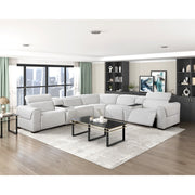 9455CLD*7LRRRPWH (7)7-Piece Modular Power Reclining Sectional with Power Headrests - 9455CLD*7LRRRPWH