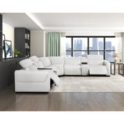 9455CLD*7LRRRPWH (7)7-Piece Modular Power Reclining Sectional with Power Headrests - 9455CLD*7LRRRPWH