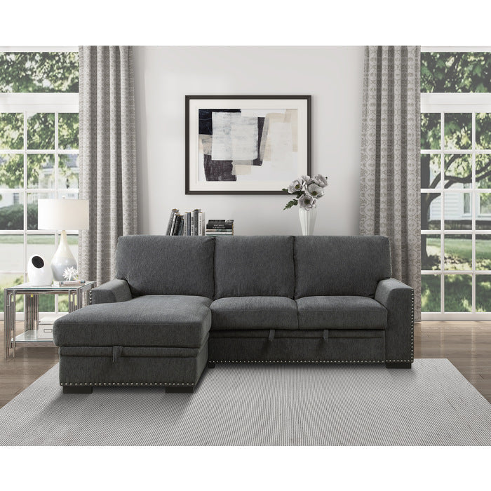 9468CC*2LC2R (2)2-Piece Sectional with Pull-out Bed and Left Chaise with Hidden Storage - 9468CC*2LC2R