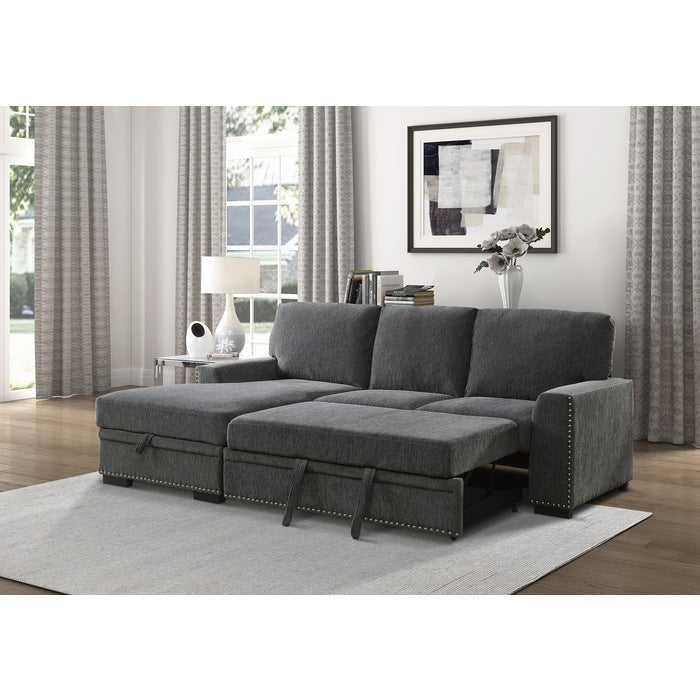 9468CC*2LC2R (2)2-Piece Sectional with Pull-out Bed and Left Chaise with Hidden Storage - 9468CC*2LC2R