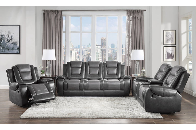 Briscoe Gray Reclining Living Room Set - Lara FurnitureLiving Room Set