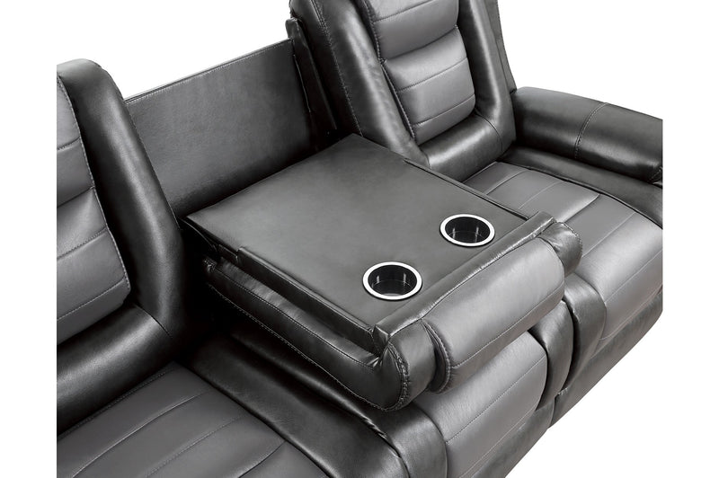 Briscoe Gray Reclining Living Room Set - Lara FurnitureLiving Room Set