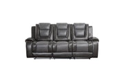 Briscoe Gray Reclining Living Room Set - Lara FurnitureLiving Room Set