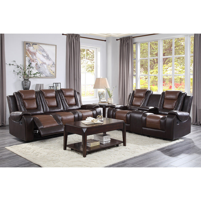 9470BR-3 Double Reclining Sofa with Center Drop-Down Cup Holders - 9470BR-3