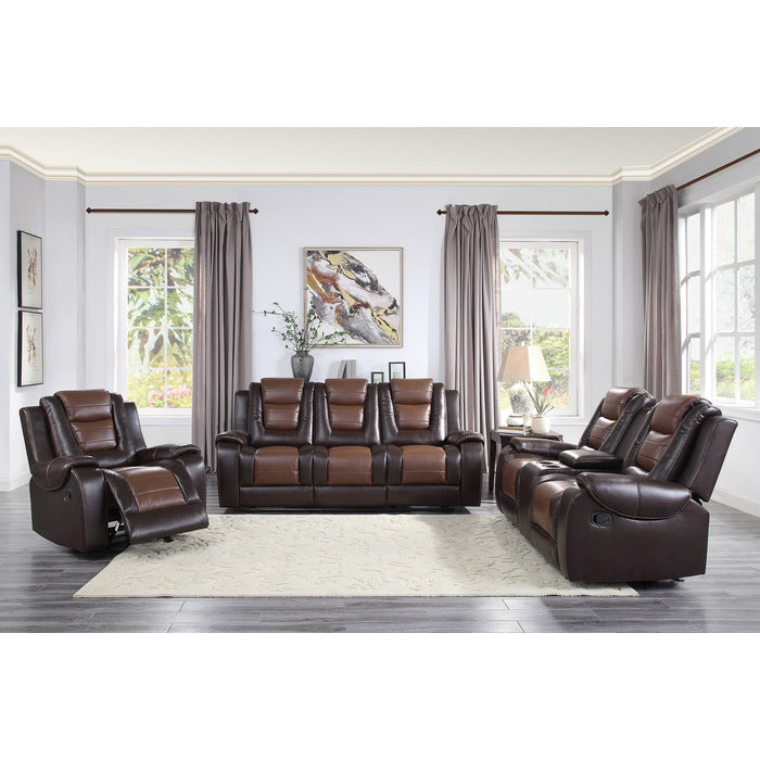 9470BR-3 Double Reclining Sofa with Center Drop-Down Cup Holders - 9470BR-3