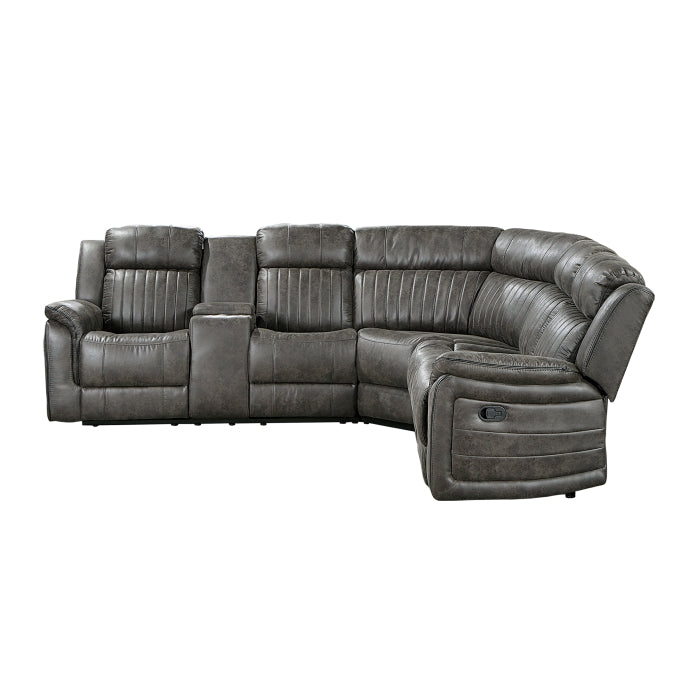 9479BRG*SC (3)3-Piece Reclining Sectional with Left Console - 9479BRG*SC