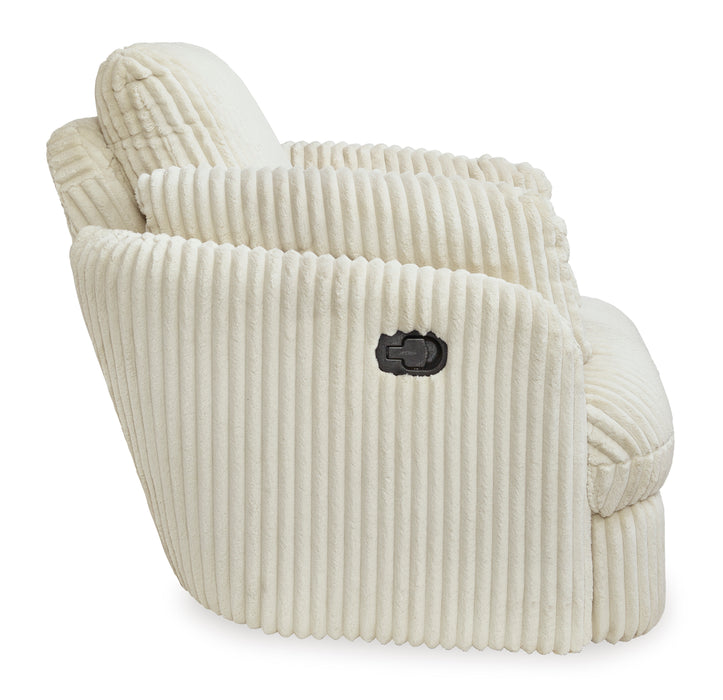 Tie-Breaker Ivory Swivel Glider Recliner