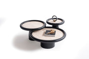 950 Black Travertine 3 Pc Coffee Table Set - Lara FurnitureCoffee Table