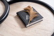 950 Black Travertine 3 Pc Coffee Table Set - Lara FurnitureCoffee Table