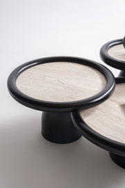 950 Black Travertine 3 Pc Coffee Table Set - Lara FurnitureCoffee Table