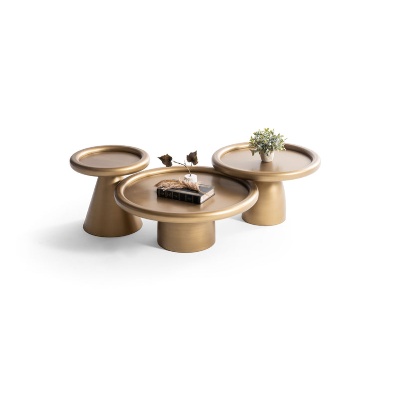 950 Gold 3 Pc Coffee Table Set - Lara FurnitureCoffee Table