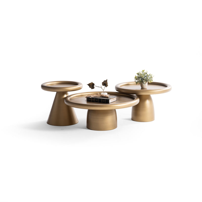 950 Gold 3 Pc Coffee Table Set - Lara FurnitureCoffee Table