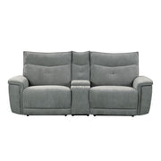 9509DG-2CNPWH* (3)Power Double Reclining Love Seat with Center Console, Power Headrests and USB Ports - 9509DG-2CNPWH*