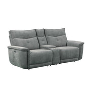 9509DG-2CNPWH* (3)Power Double Reclining Love Seat with Center Console, Power Headrests and USB Ports - 9509DG-2CNPWH*