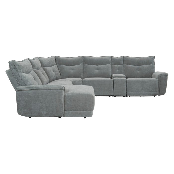 9509DG*65LRR (6)6-Piece Modular Reclining Sectional with Left Chaise - 9509DG*65LRR