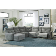 9509DG*65LRR (6)6-Piece Modular Reclining Sectional with Left Chaise - 9509DG*65LRR