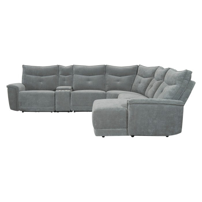 9509DG*6LR5R (6)6-Piece Modular Reclining Sectional with Right Chaise - 9509DG*6LR5R