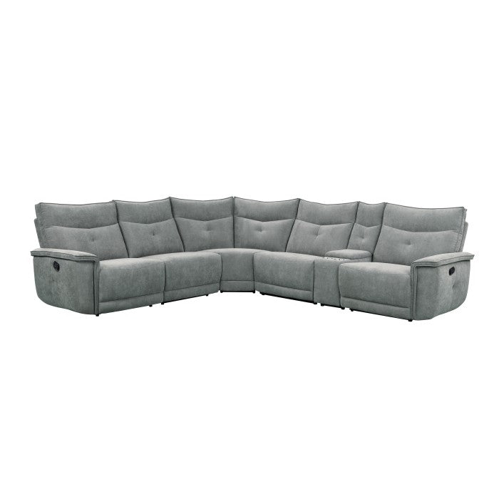 9509DG*6LRRR (6)6-Piece Modular Reclining Sectional - 9509DG*6LRRR