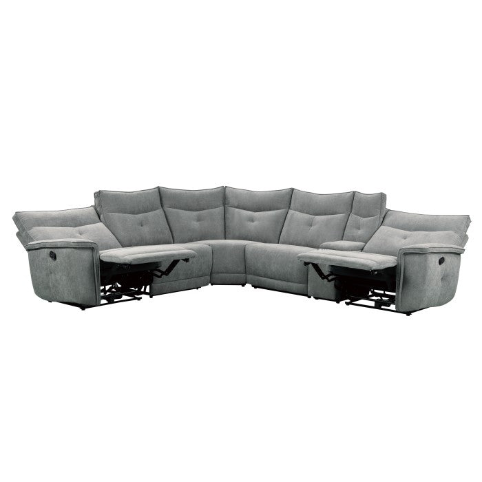 9509DG*6LRRR (6)6-Piece Modular Reclining Sectional - 9509DG*6LRRR