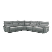 9509DG*6LRRRPWH (6)6-Piece Modular Power Reclining Sectional with Power Headrests and USB Ports - 9509DG*6LRRRPWH
