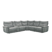 9509DG*6LRRRPWH (6)6-Piece Modular Power Reclining Sectional with Power Headrests and USB Ports - 9509DG*6LRRRPWH