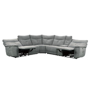 9509DG*6LRRRPWH (6)6-Piece Modular Power Reclining Sectional with Power Headrests and USB Ports - 9509DG*6LRRRPWH