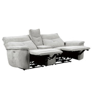 9509MGY-2CNPWH* (3)Power Double Reclining Love Seat with Center Console and Power Headrests - 9509MGY-2CNPWH*