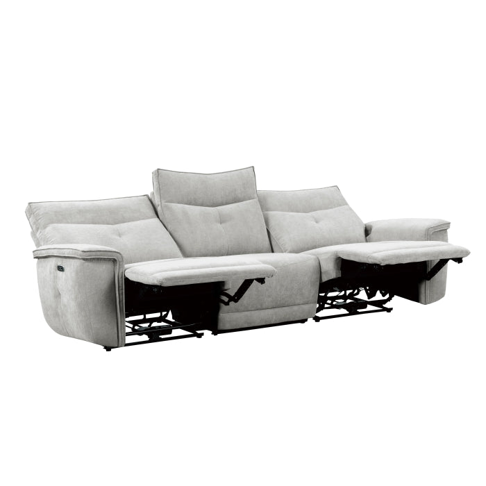 9509MGY-3PWH* (3)Power Double Reclining Sofa with Power Headrests - 9509MGY-3PWH*