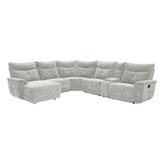 9509MGY*65LRR (6)6-Piece Modular Reclining Sectional with Left Chaise - 9509MGY*65LRR