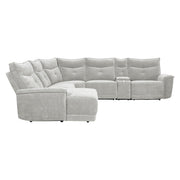 9509MGY*65LRR (6)6-Piece Modular Reclining Sectional with Left Chaise - 9509MGY*65LRR
