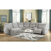 9509MGY*65LRR (6)6-Piece Modular Reclining Sectional with Left Chaise - 9509MGY*65LRR