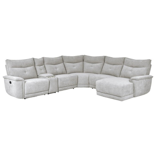 9509MGY*6LR5R (6)6-Piece Modular Reclining Sectional with Right Chaise - 9509MGY*6LR5R