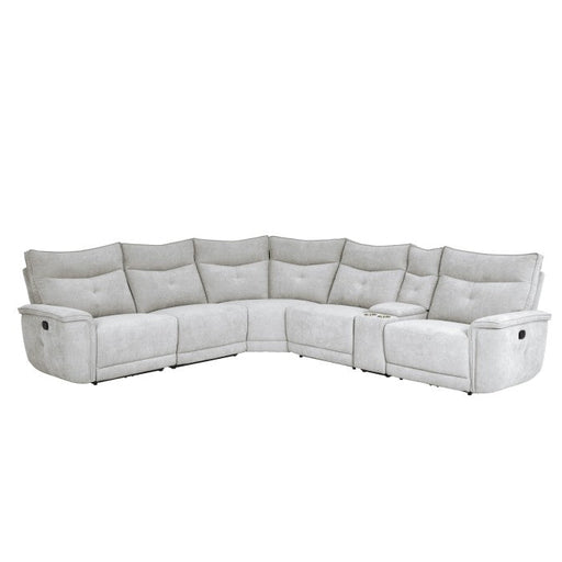 9509MGY*6LRRR (6)6-Piece Modular Reclining Sectional - 9509MGY*6LRRR