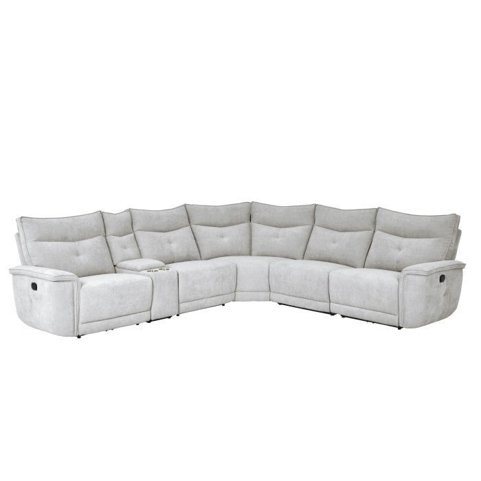 9509MGY*6LRRR (6)6-Piece Modular Reclining Sectional - 9509MGY*6LRRR