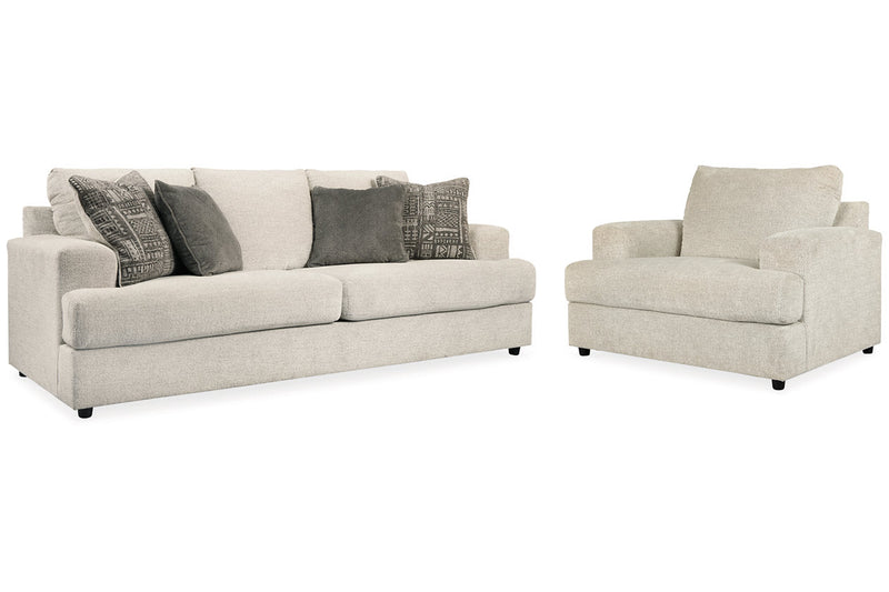 Soletren Stone Sofa and Oversized Chair -  Ashley - Lara Furniture