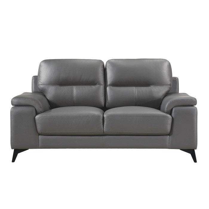 9514DGY*2 2pc Set: Sofa, Love - 9514DGY*2