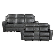9515DGY*2 2pc Set: Sofa, Love - 9515DGY*2