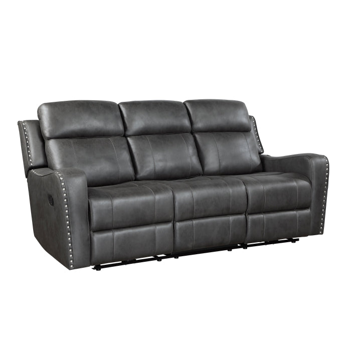 9515DGY*2 2pc Set: Sofa, Love - 9515DGY*2