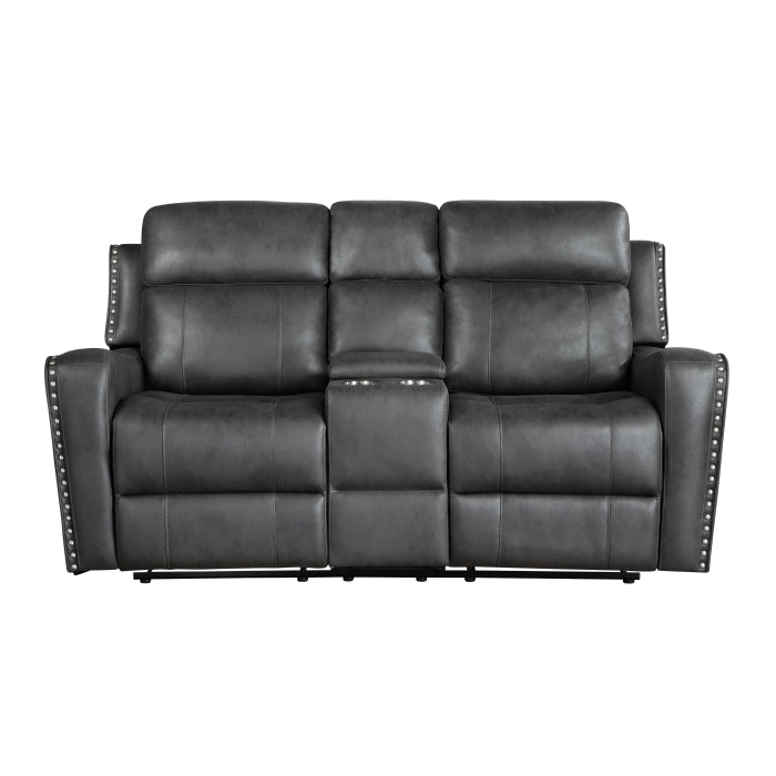 9515DGY*2 2pc Set: Sofa, Love - 9515DGY*2