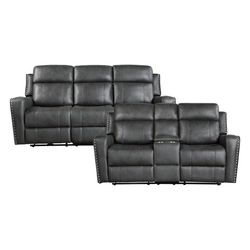 9515DGY*2PW 2pc Set: Sofa, Love (Power) - 9515DGY*2PW