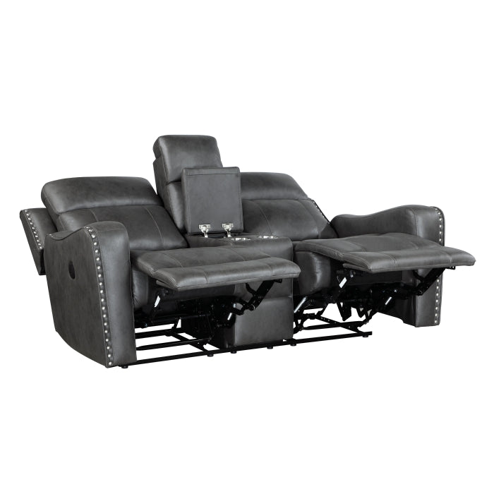 9515DGY*2PW 2pc Set: Sofa, Love (Power) - 9515DGY*2PW