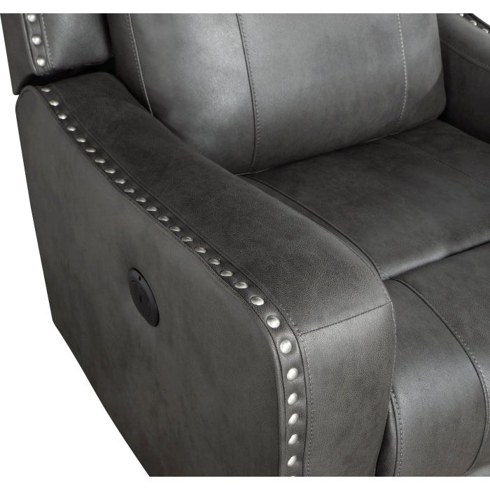 9515DGY*2PW 2pc Set: Sofa, Love (Power) - 9515DGY*2PW