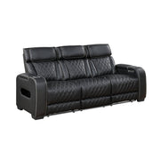 9516BLK*2PWH 2pc Set: Sofa, Love (Power) - 9516BLK*2PWH